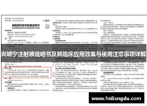 炎琥宁注射液说明书及其临床应用效果与使用注意事项详解